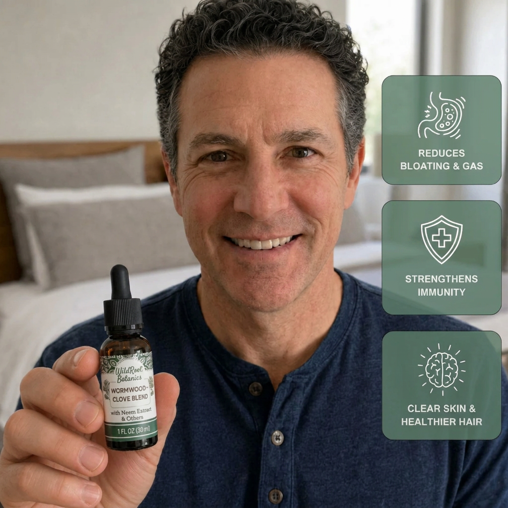 Wildroot Botanics® Wormwood & Clove Drops - Natural Herbal Parasite Cleanser for a Cleaner, Healthier Gut